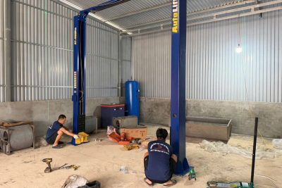Cầu nâng 2 trụ giằng trên AT_450pro